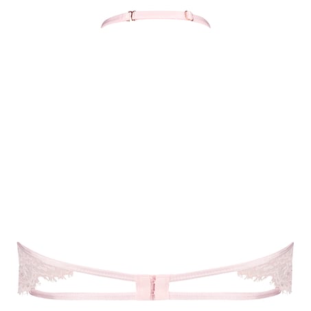 Icke-formpressad bygel-bh med halterneck Eve, Rosa