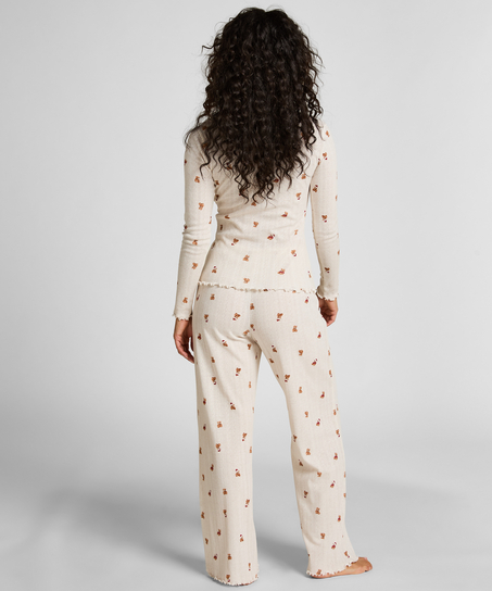 Pointelle Pyjamasset, Vit