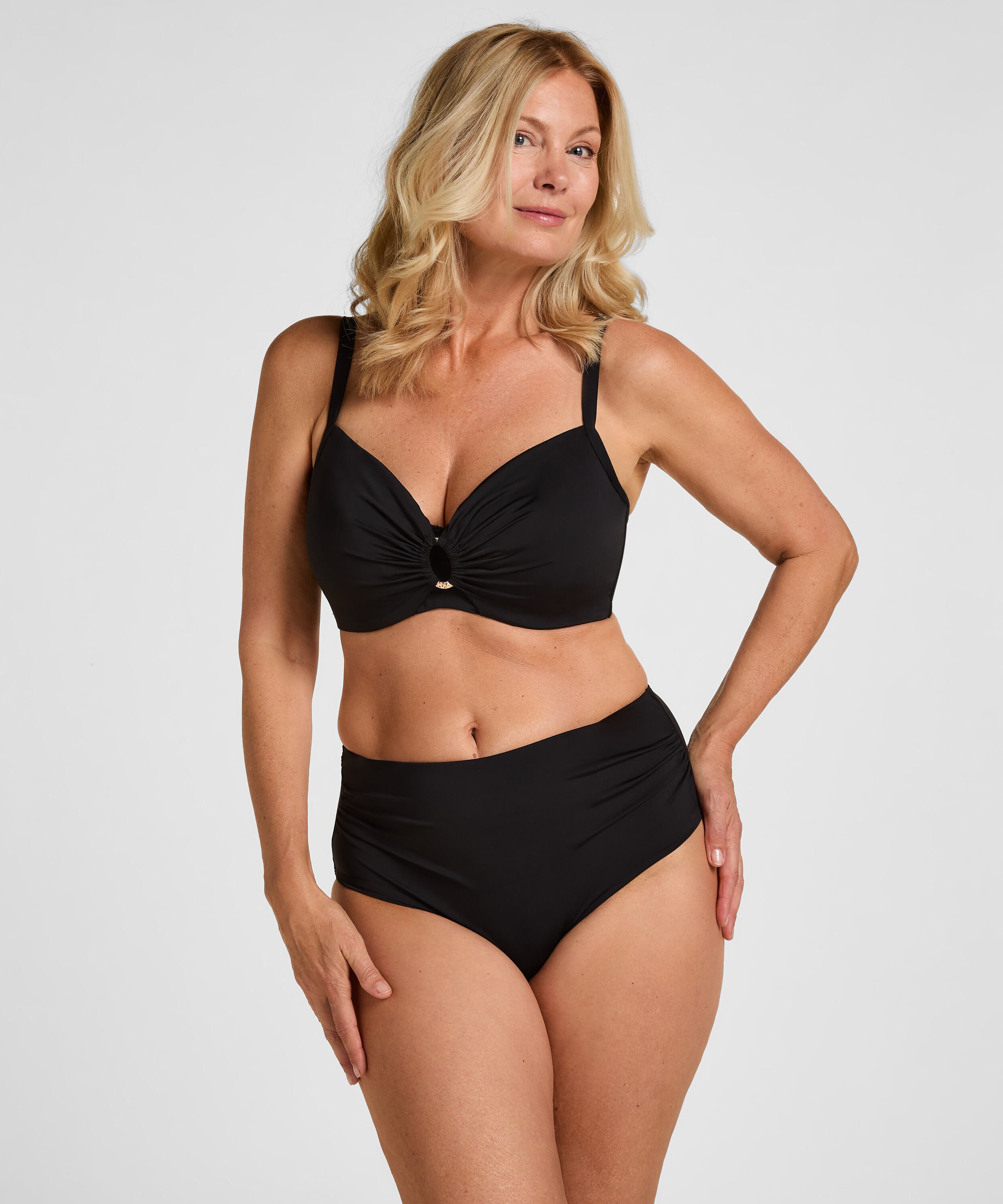 High-Waisted Formande Bikinibottom Luxe, Svart