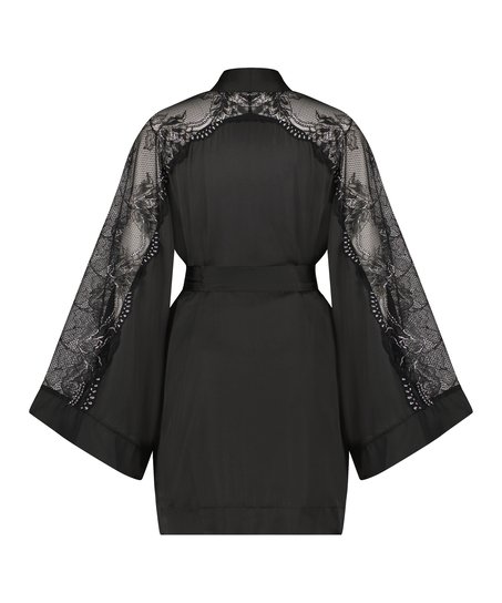 Satinkimono Donna Sparkle, Svart