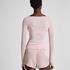super soft cashmereblandad-topp med b&aring;thals, Rosa