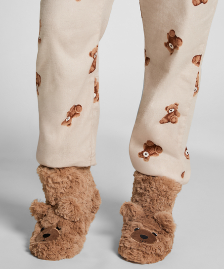 Tofflor Teddy Bear, Beige