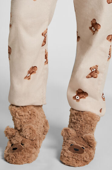 Hunkemöller Tofflor Teddy Bear Beige