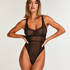 Sexig body i mesh, Svart