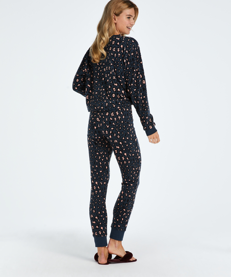 Pyjamaset med v&auml;ska, bl&aring;