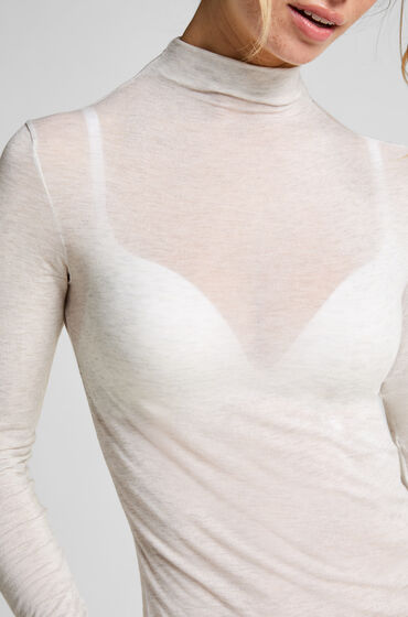 super soft Cashmereblandad-topp med Polokrage