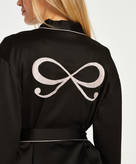 Kimono Satin, Svart
