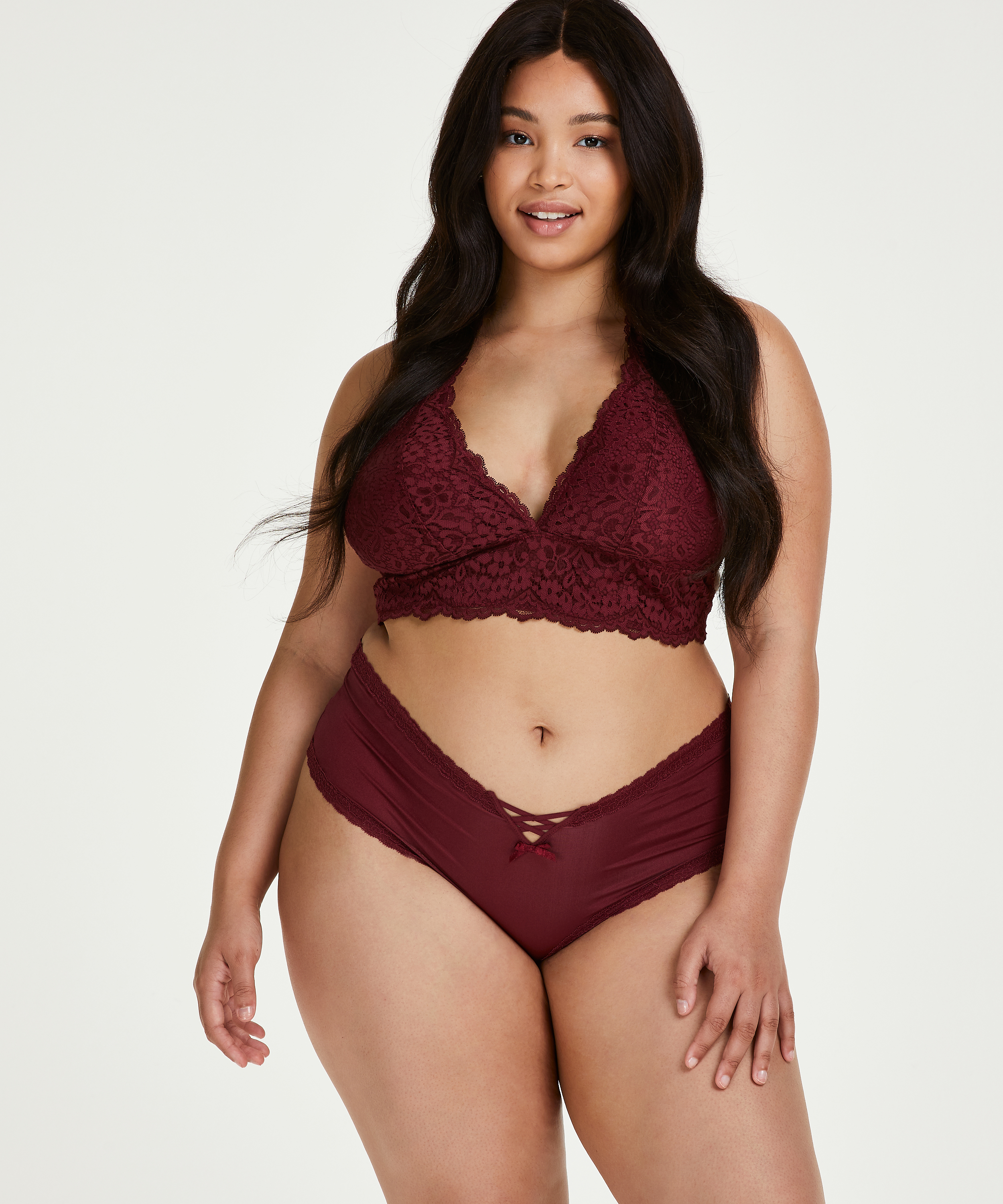 Vixen V-formad brazilian-trosa Curvy, röd, main