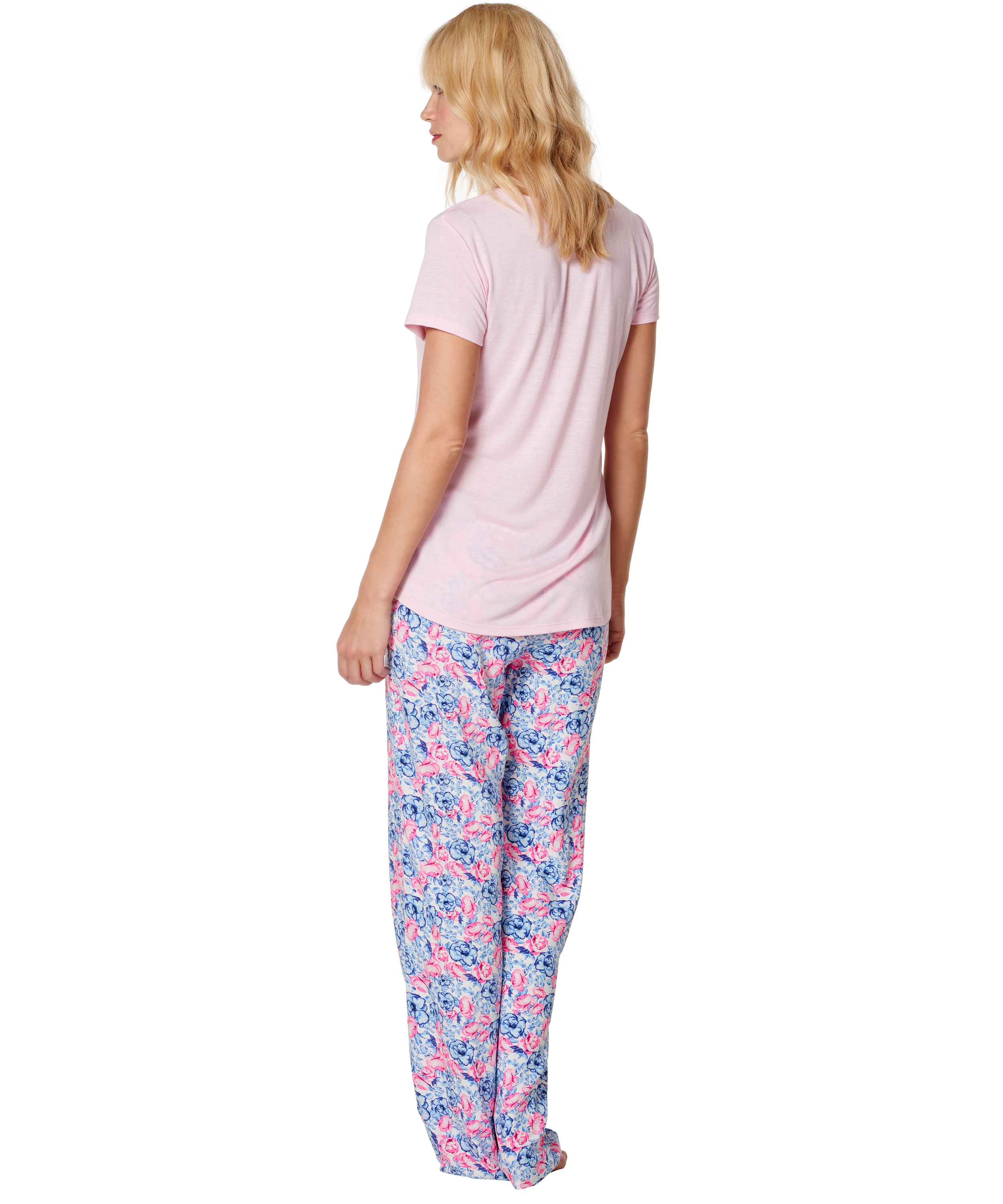 Pyjama pants Fem pants Flower, bl&aring;, main