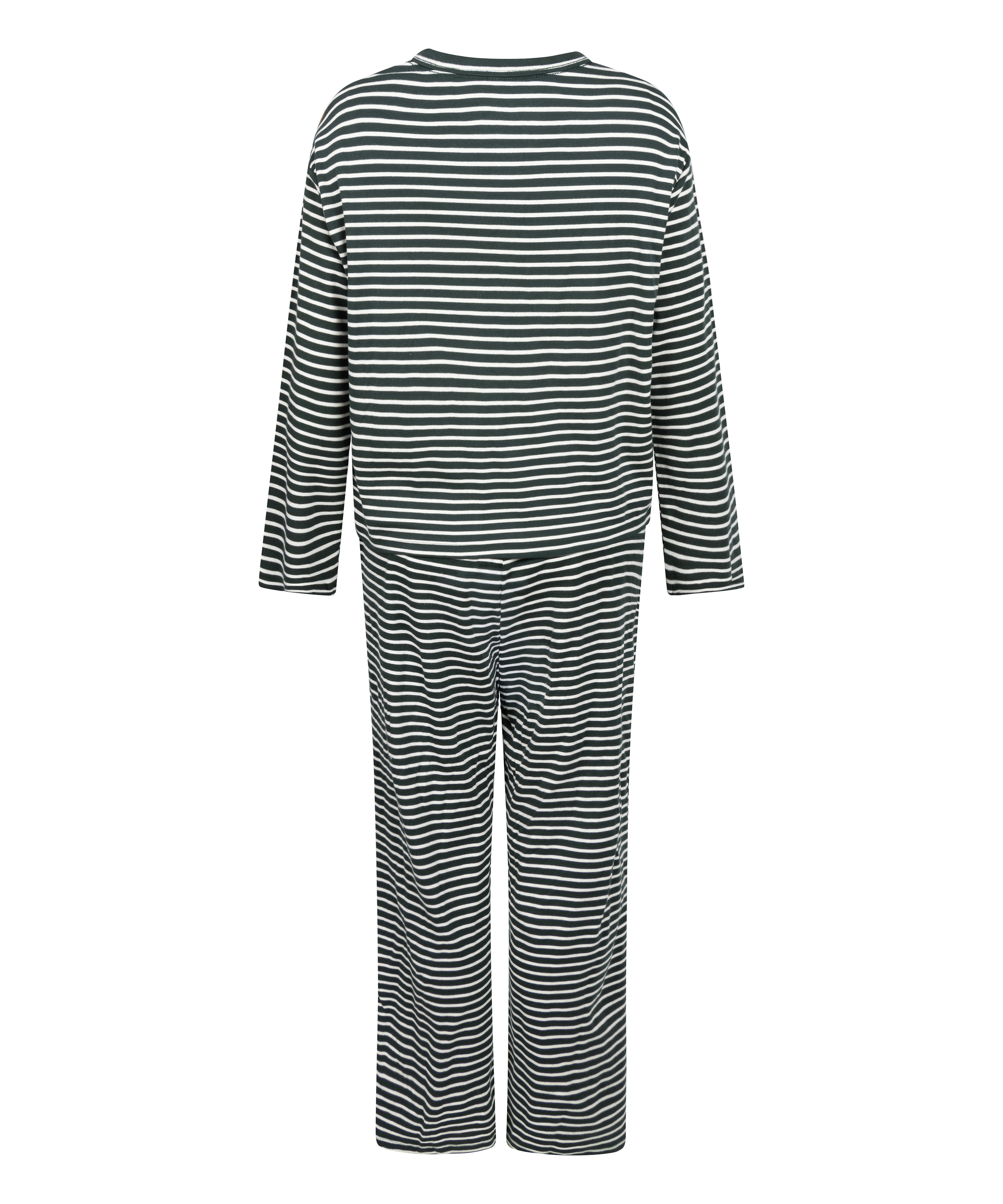 Pyjamasset i bomullsjersey, Grön, main