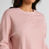 Top Waffle Henley, Rosa