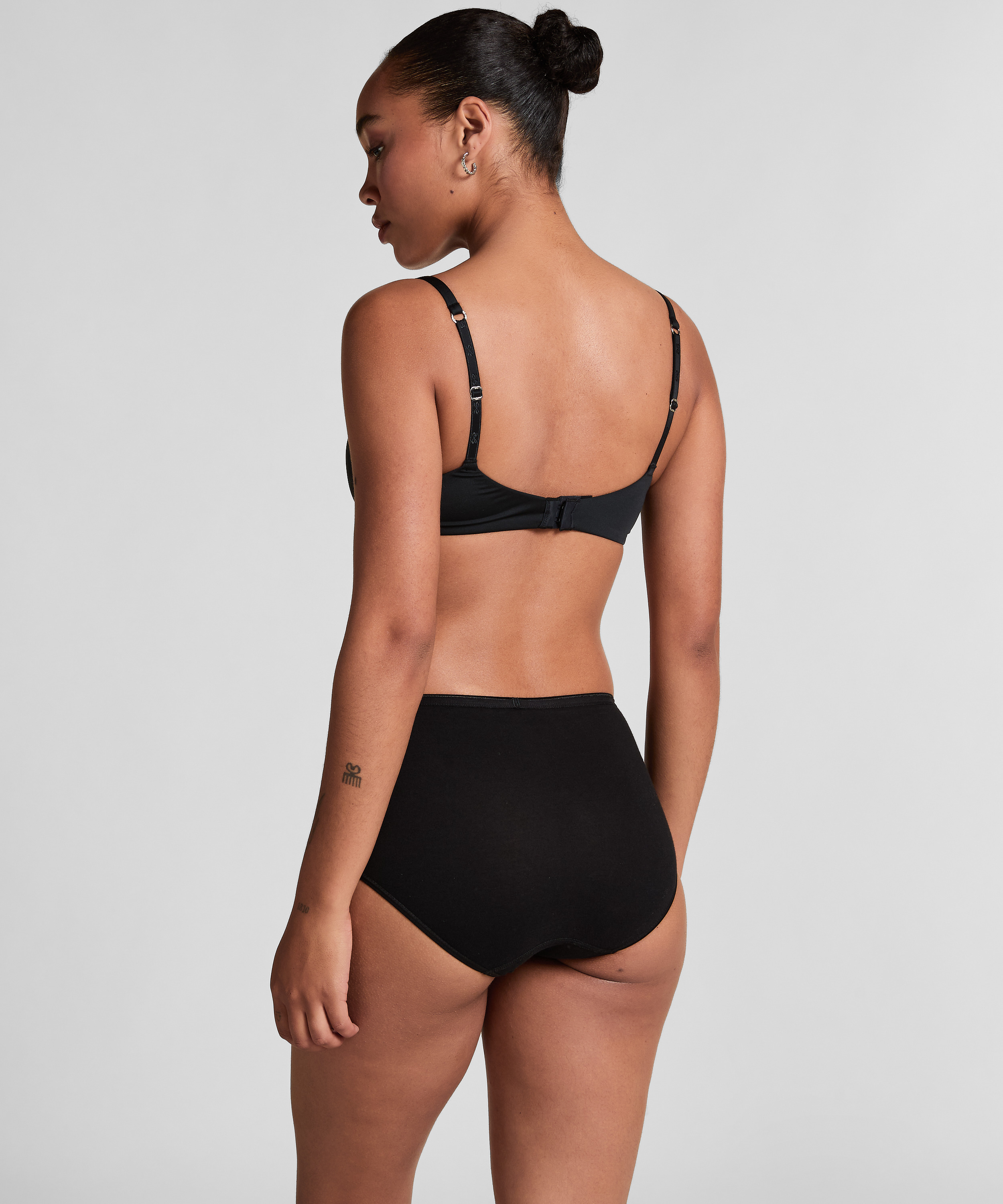 Superslip midi bomull, Svart, main