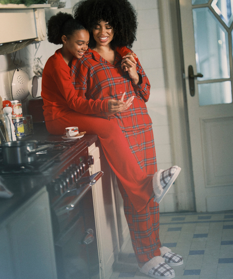 Borstade jersey-byxor, R&ouml;d