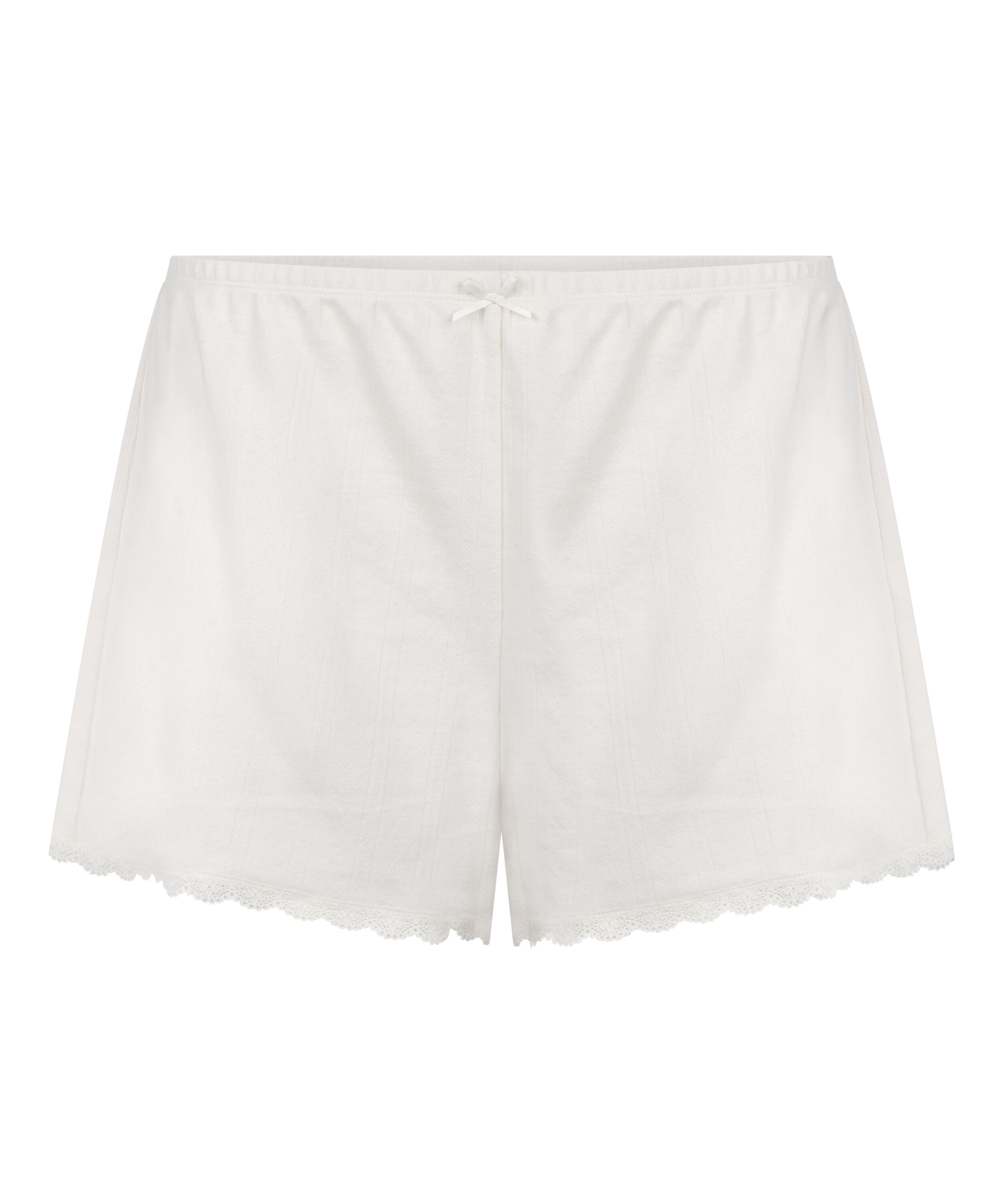 Pointelle-shorts, Vit