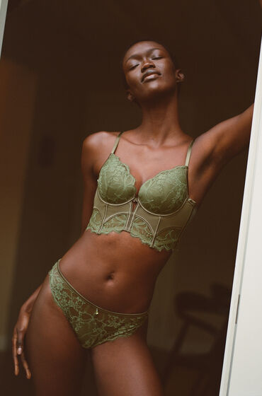 Hunkemöller Prina Vadderad Bygel-Longline BH Grön