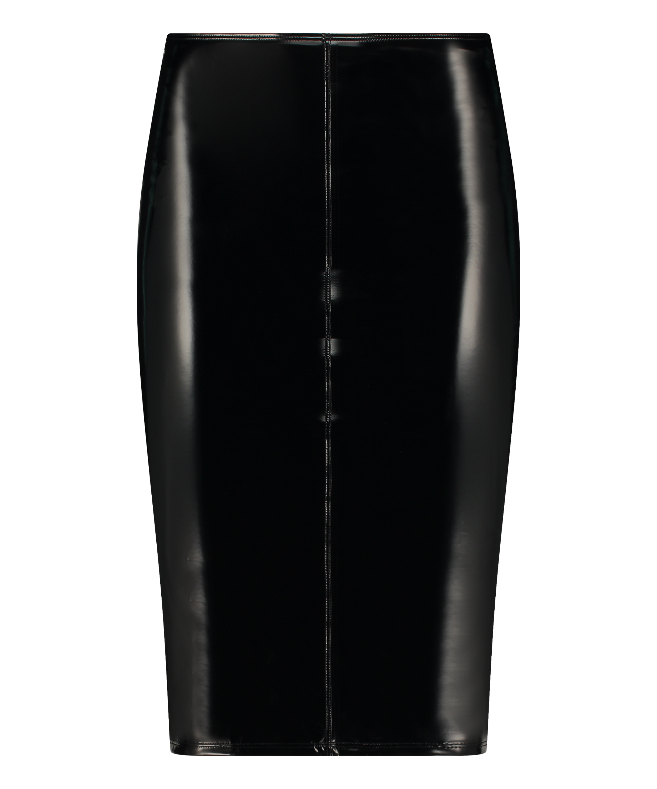 Kjol i konstläder, Svart, main