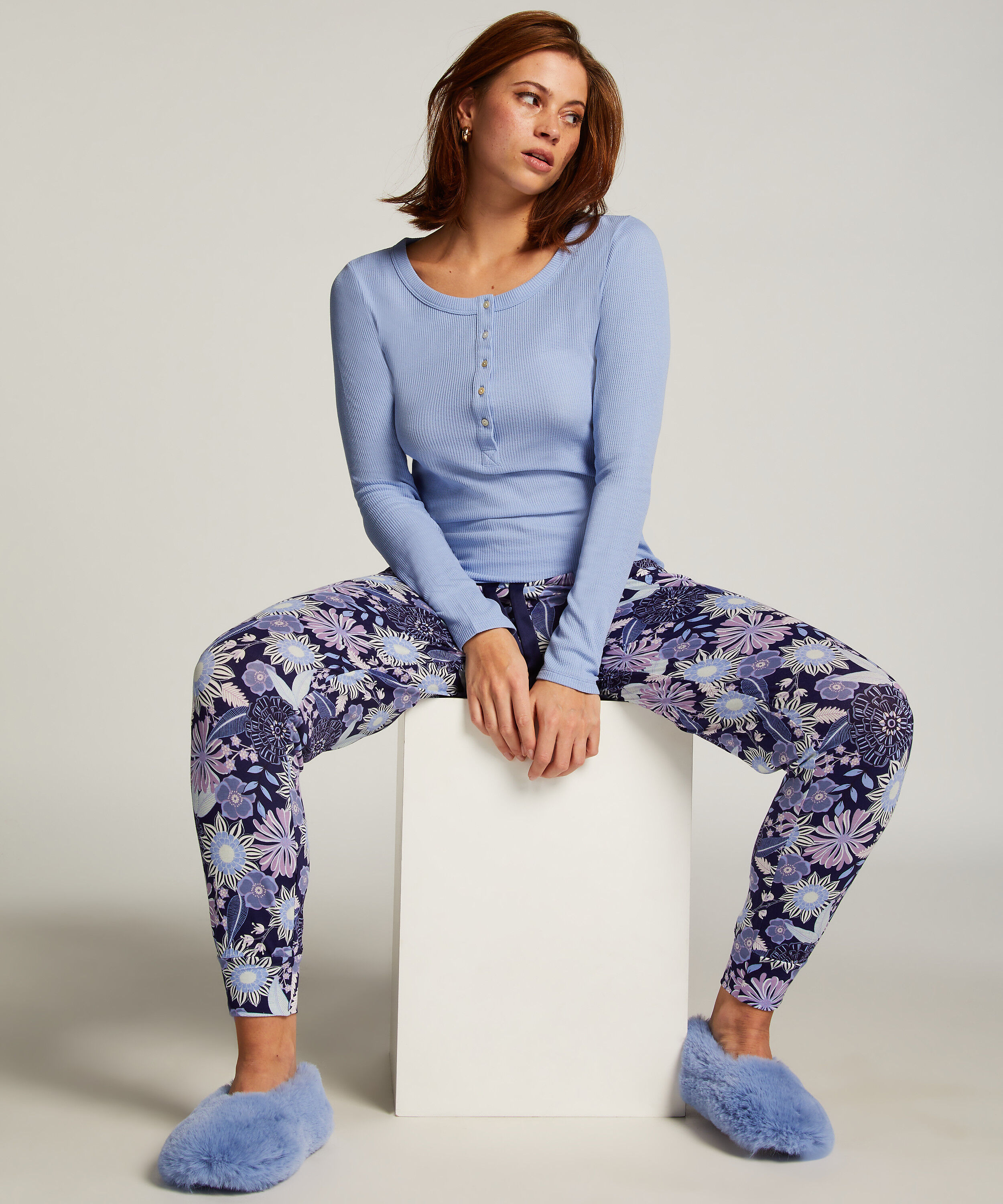 Tall pyjamasbyxor, Blå
