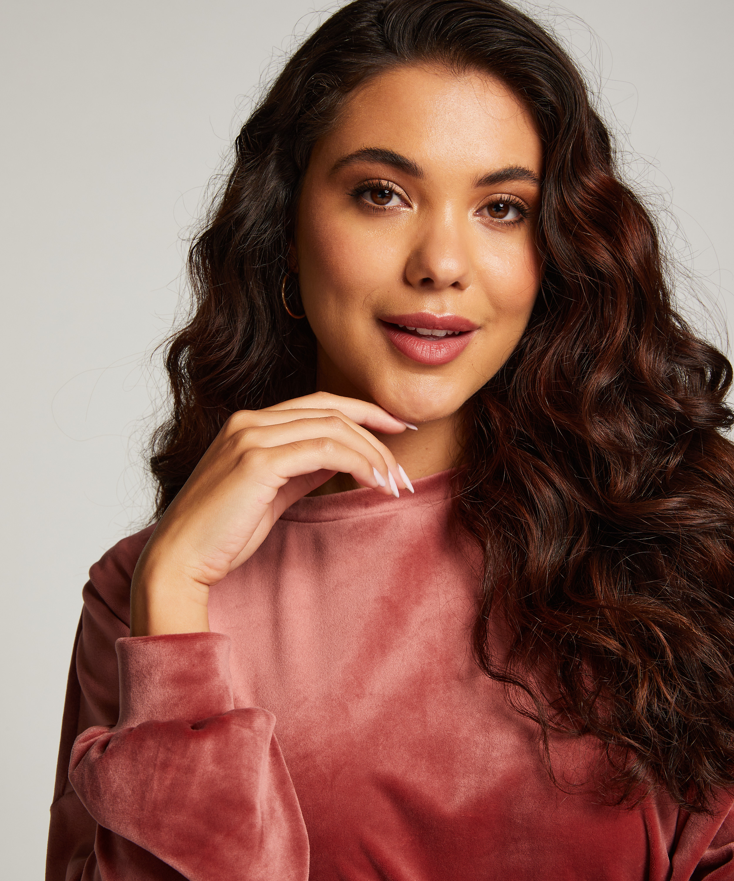 Velourtopp, Rosa, main