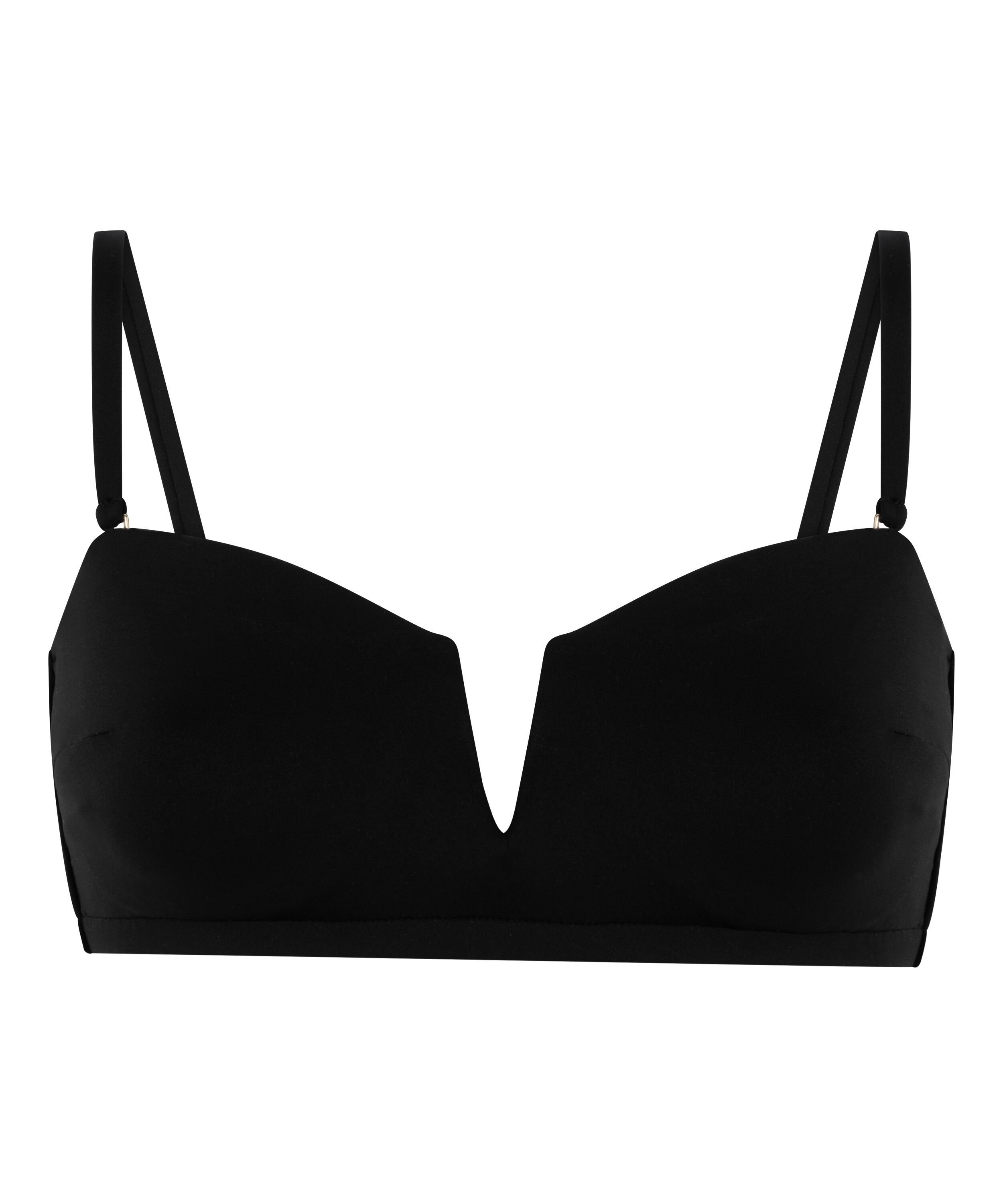 Bandeau bikini&ouml;verdel i neopren, Svart