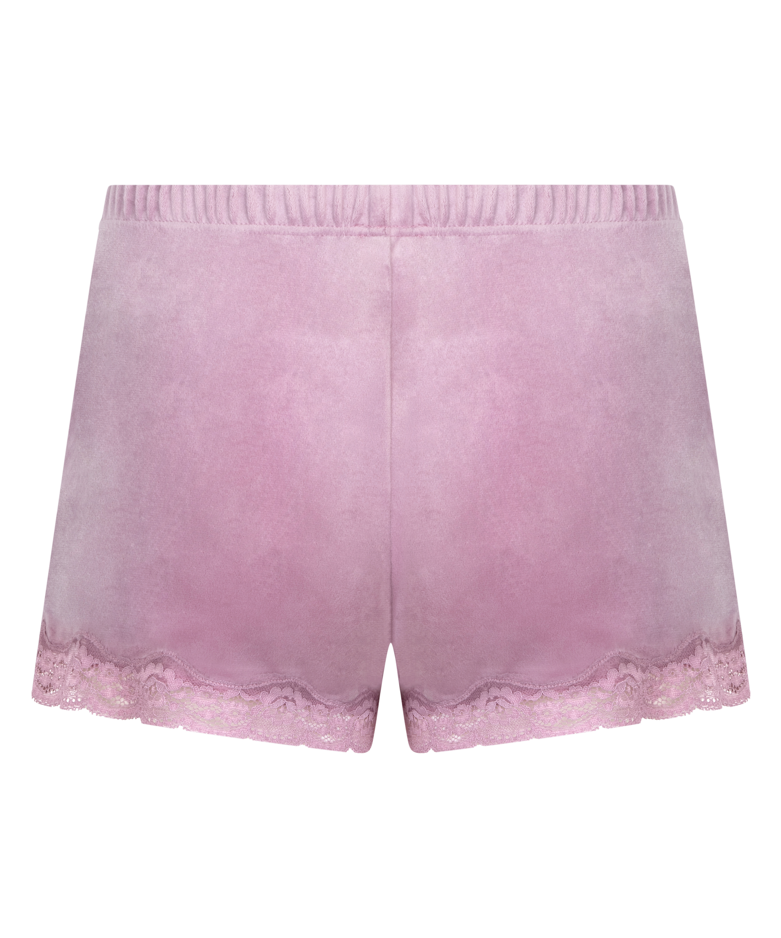 Shorts i sammet och spets, Lila, main