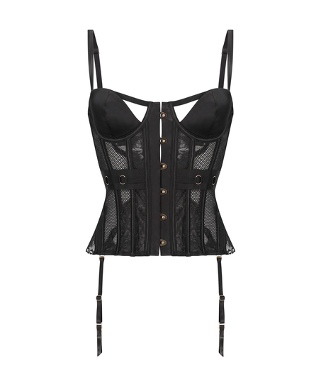 Bustier Pleasure, Svart
