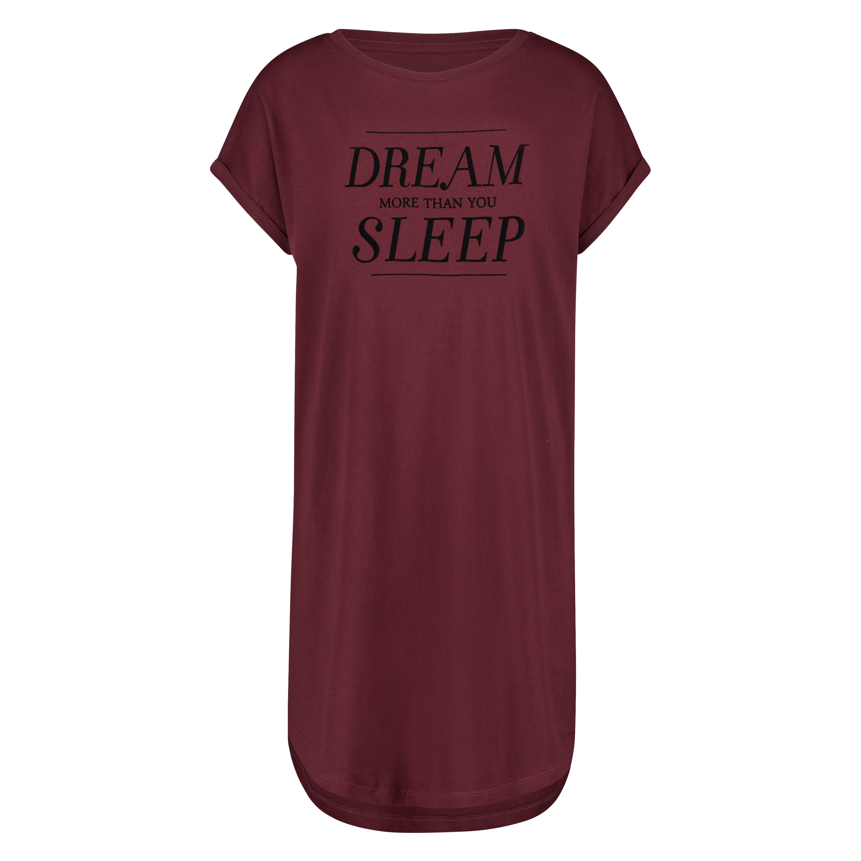 Nattskjorta med rund hals, R&ouml;d, main