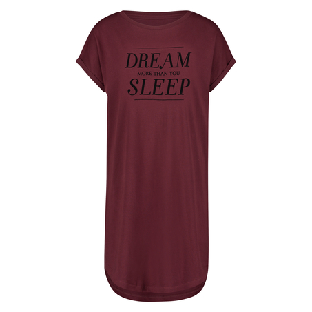 Nattskjorta med rund hals, R&ouml;d