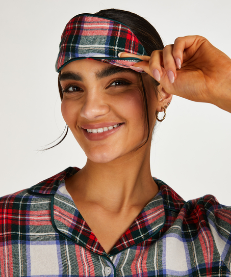 Pyjamasset i rutig twill, Vit