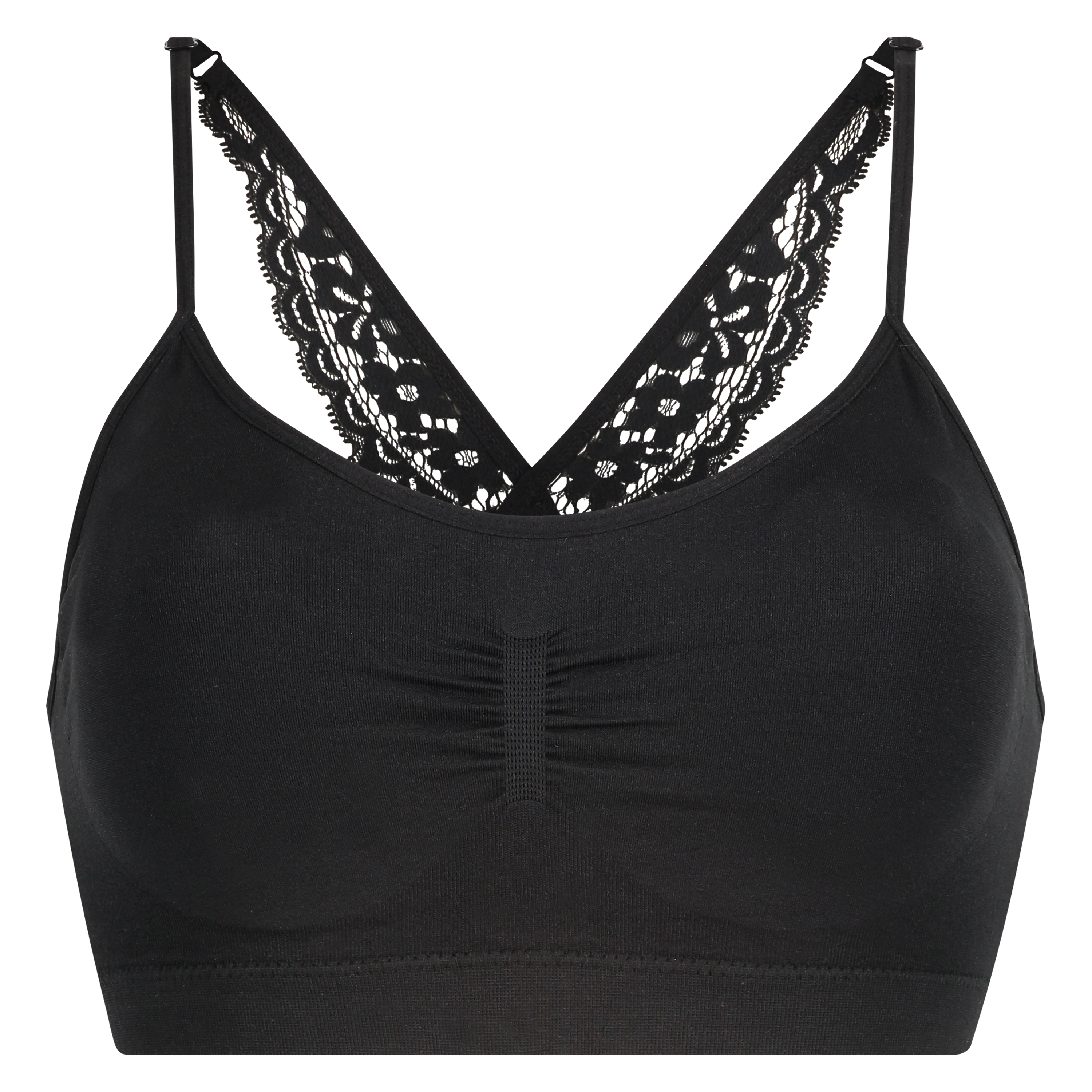 Sömlös bralette Rose, Svart, main