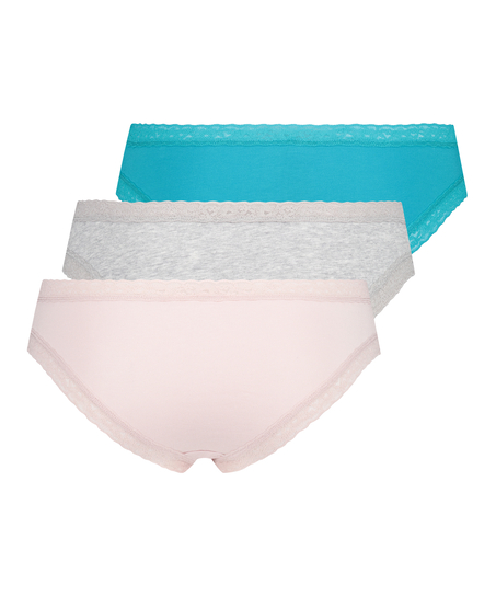 Serenity 3-pack brazilian-trosa, blå