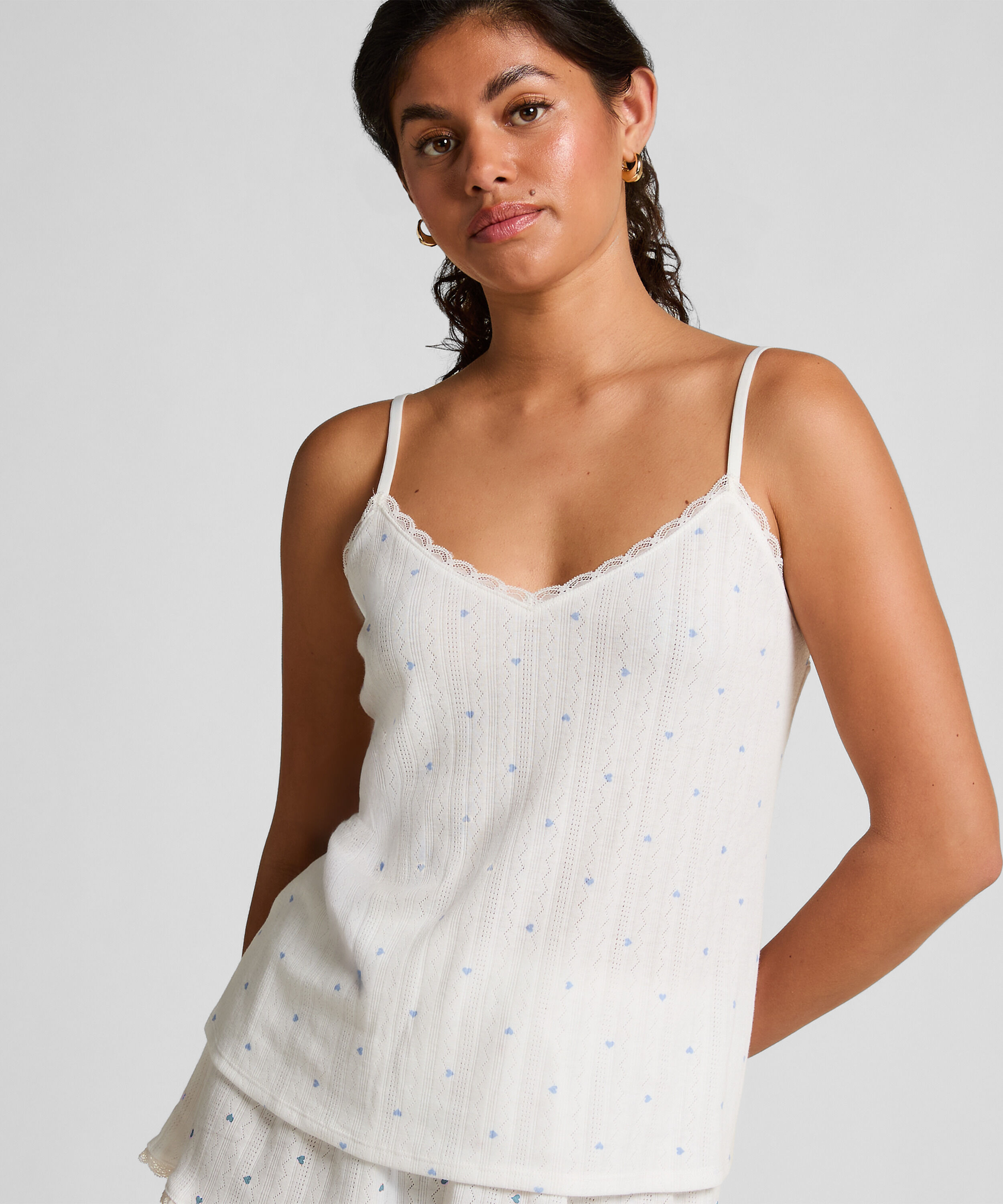 Linne Cami Lace, Blå