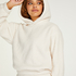 Mysig hoodie i fleece, Vit