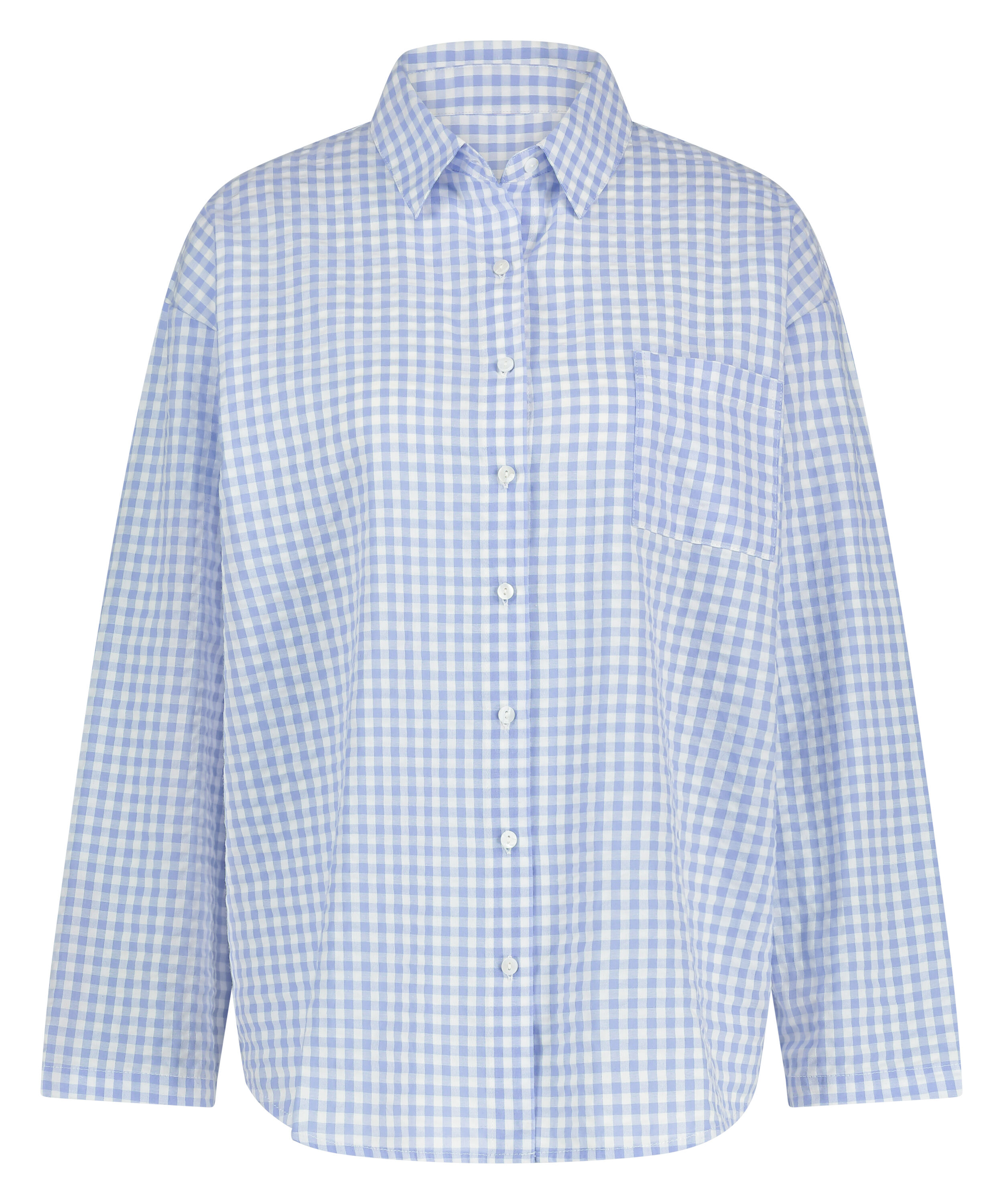 Pyjamastopp bomull, Bl&aring;