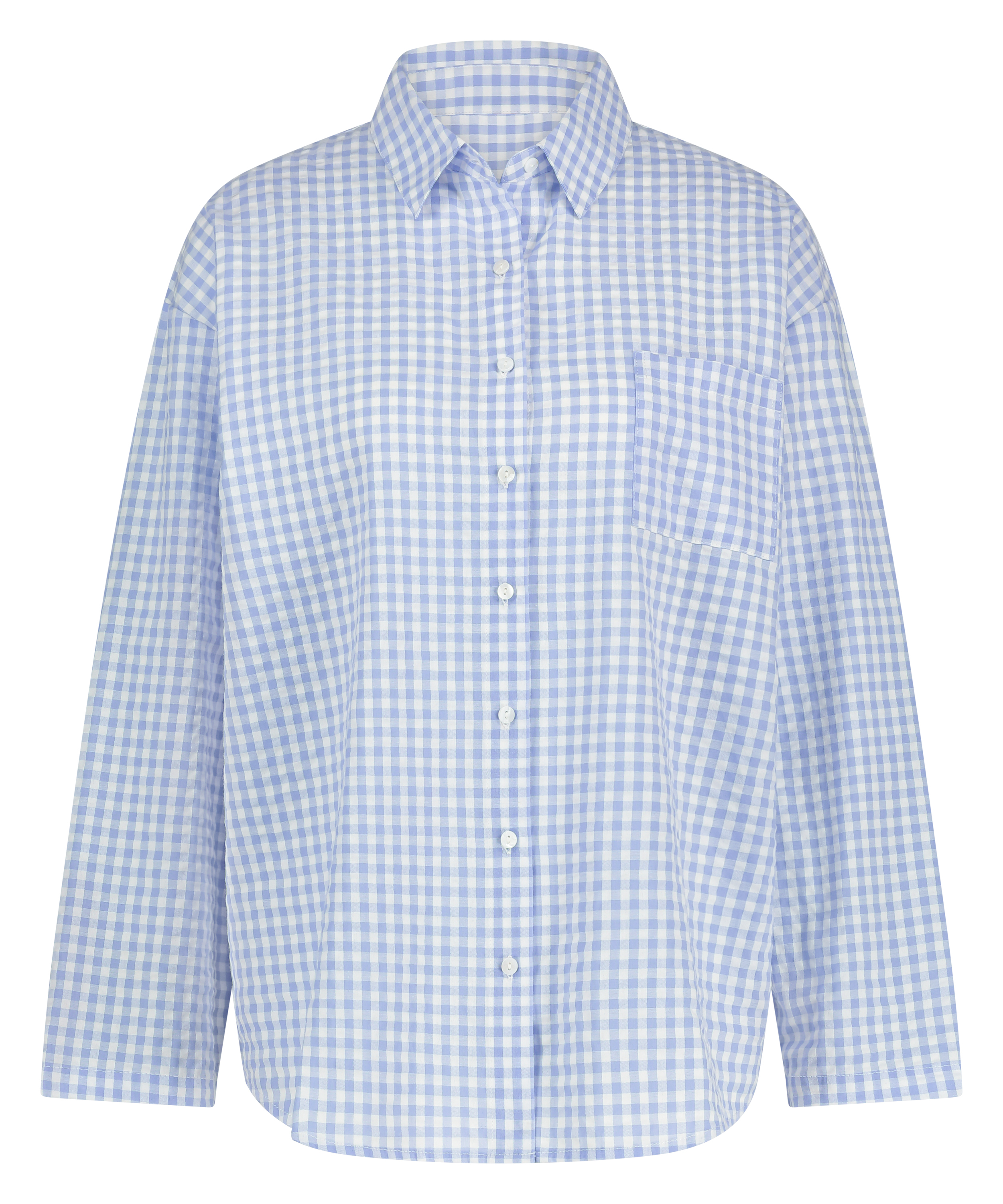 Pyjamastopp bomull, Bl&aring;, main