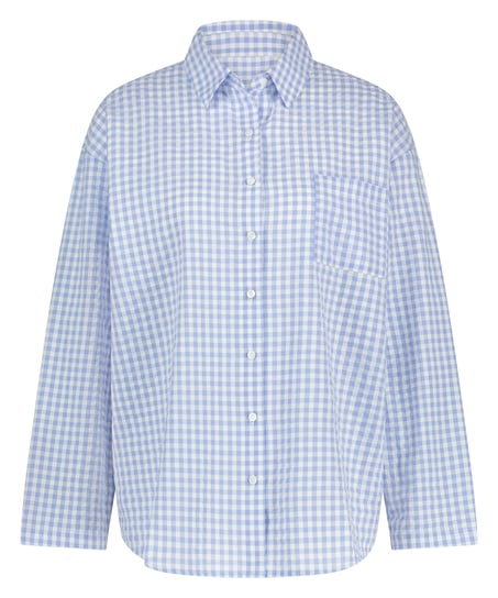 Pyjamastopp bomull, Bl&aring;