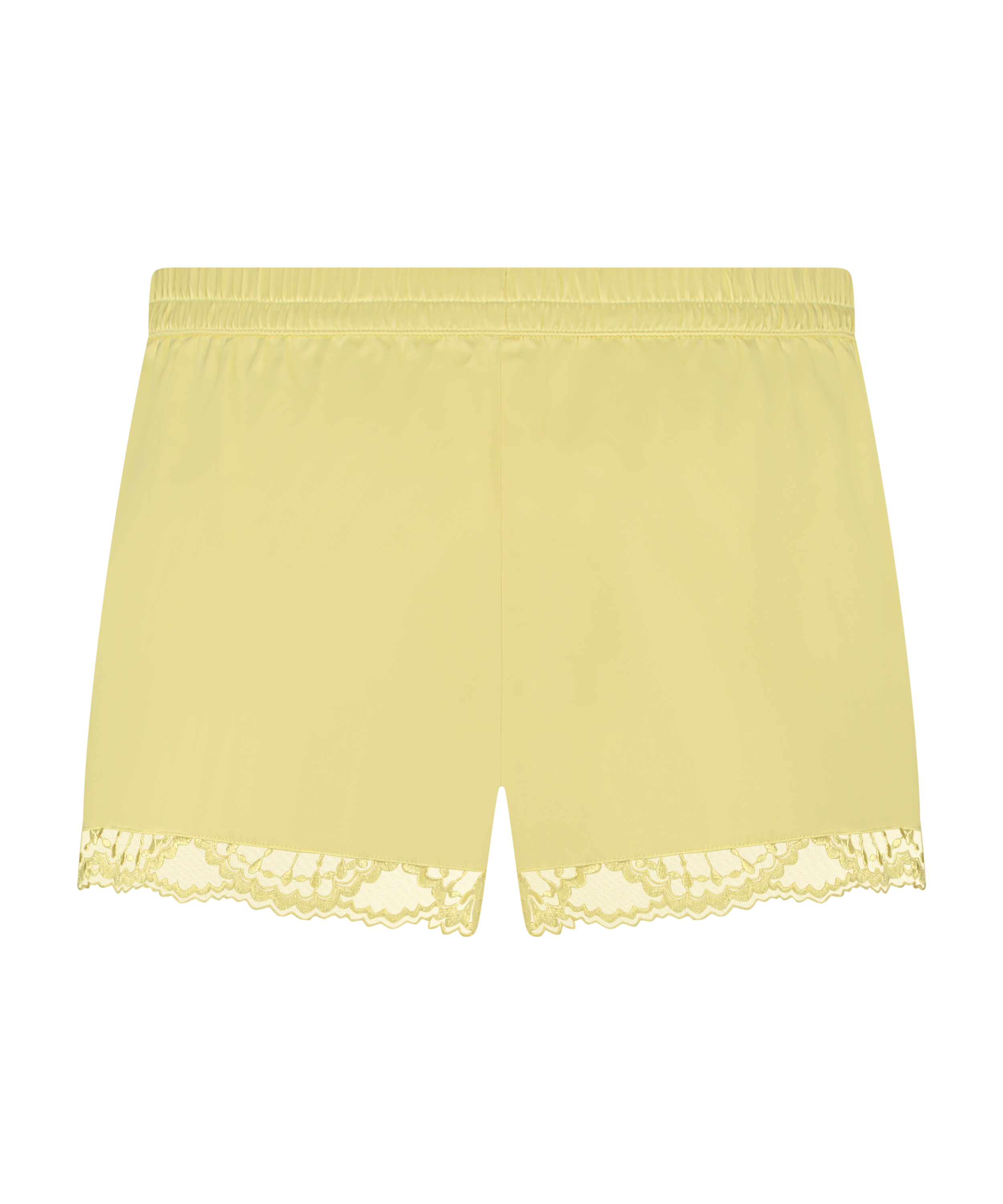 Satin pyjamasshorts, Gul, main
