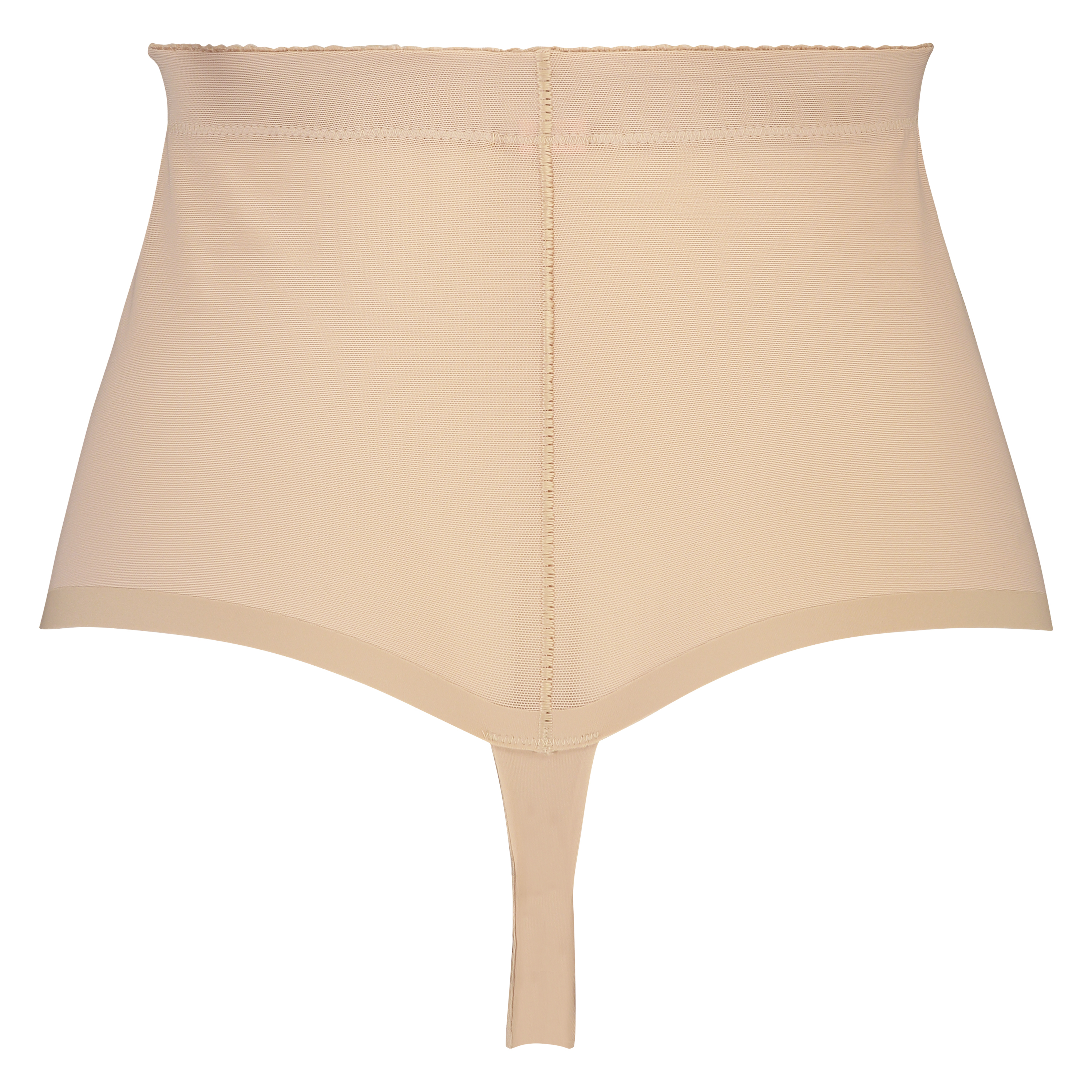 Skulpterade stringtrosa scallop med hög midja - Level 3, Beige, main