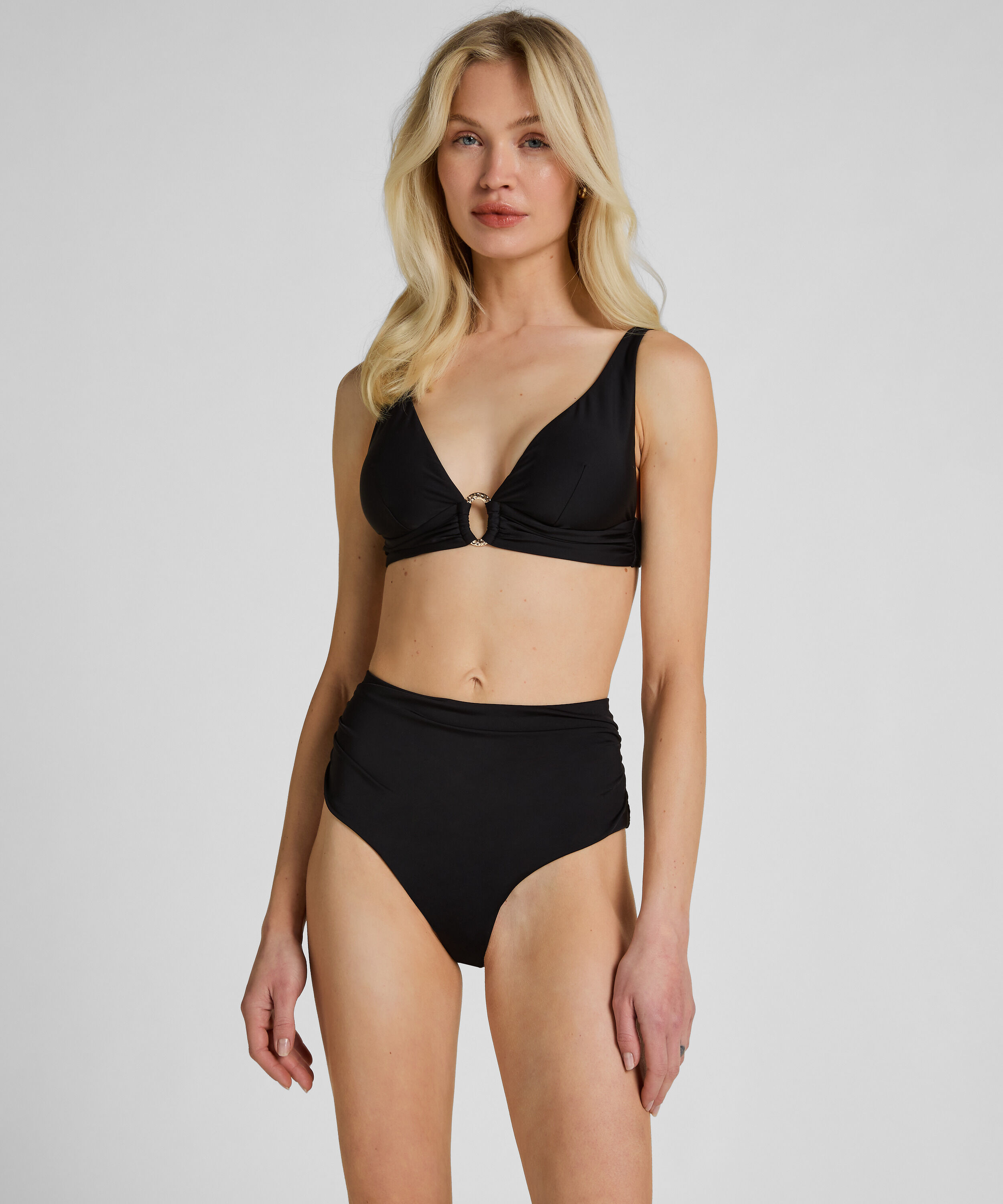 High-Waisted Formande Bikinibottom Luxe, Svart
