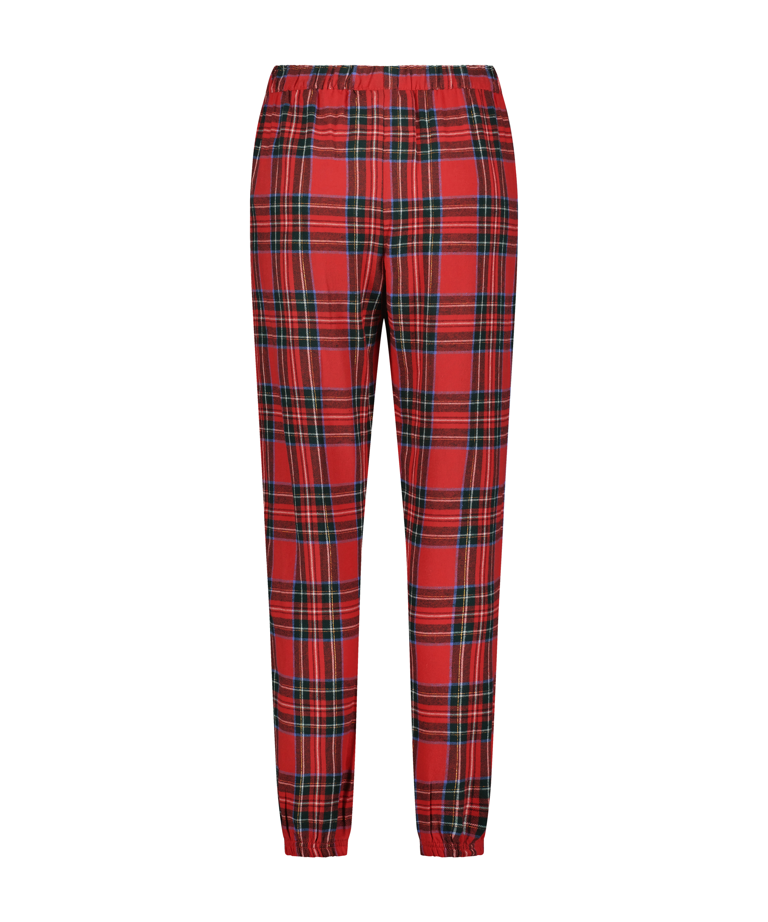 Pyjamasbyxori flanell, Röd, main
