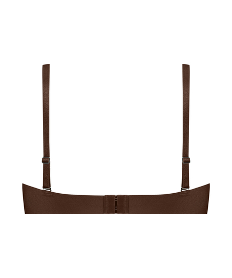 Formpressad axelbandslös bygel-bh Jane, Brun