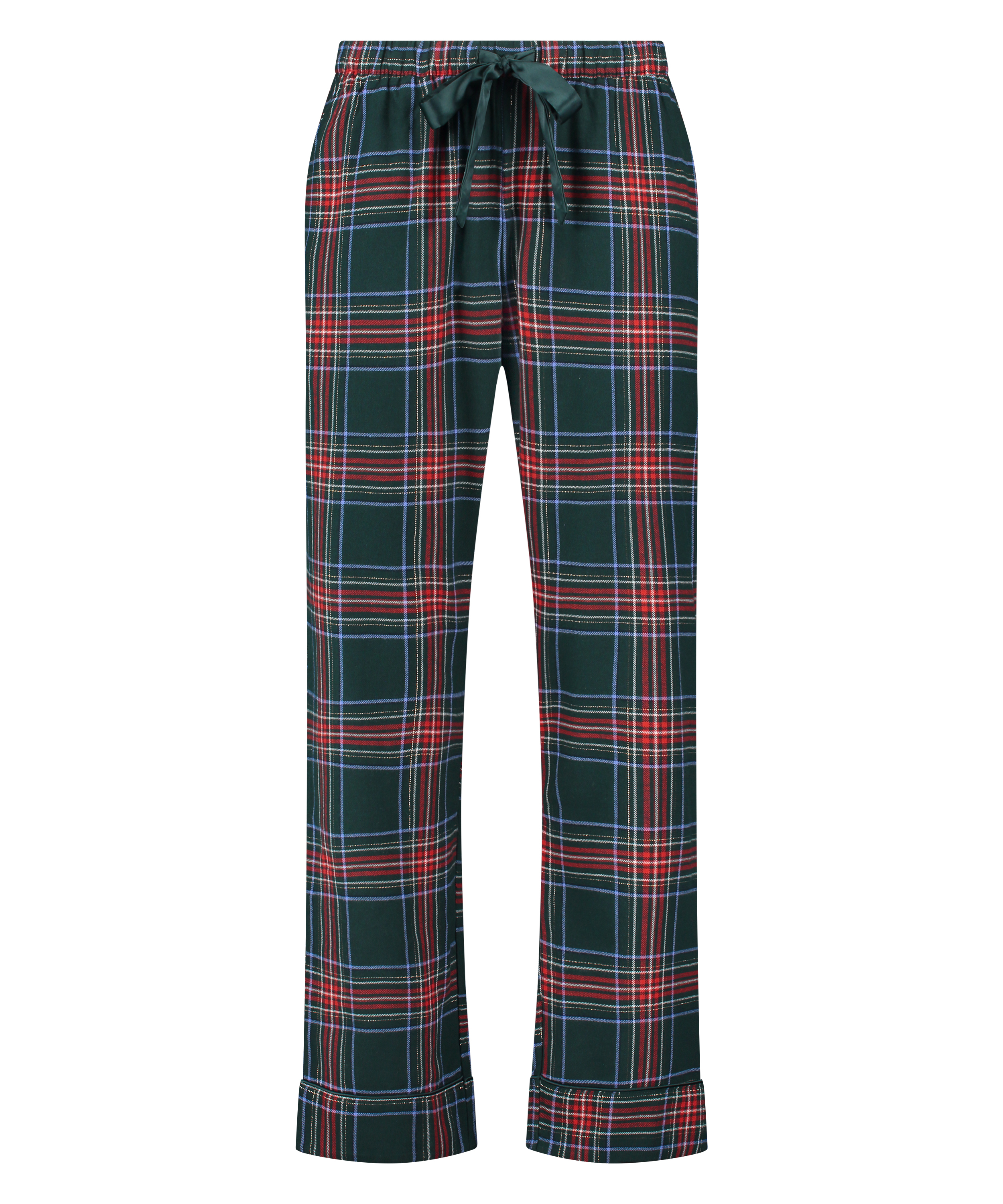 Tall Pyjamasbyxori flanell, Grön, main