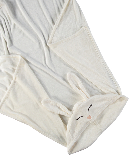 Winter Bunny Snuggle Blanket, Vit