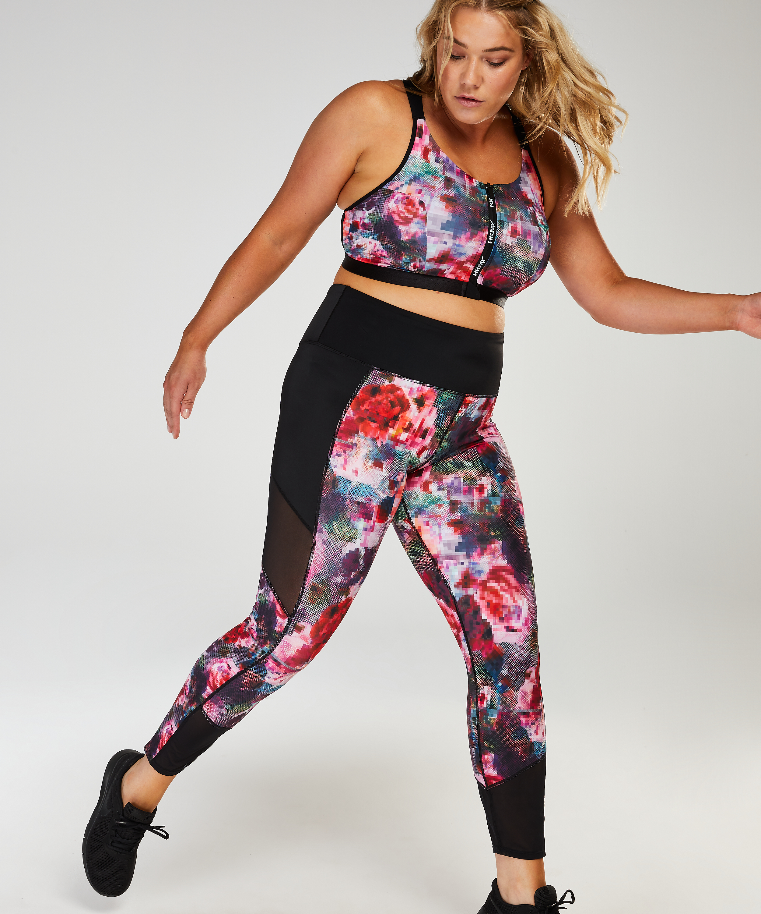 HKMX högt skurna sportleggings, röd, main