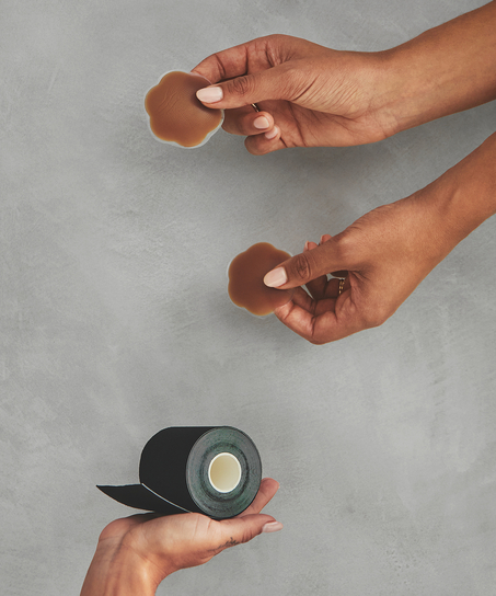 Nipple covers i silikon, Brun