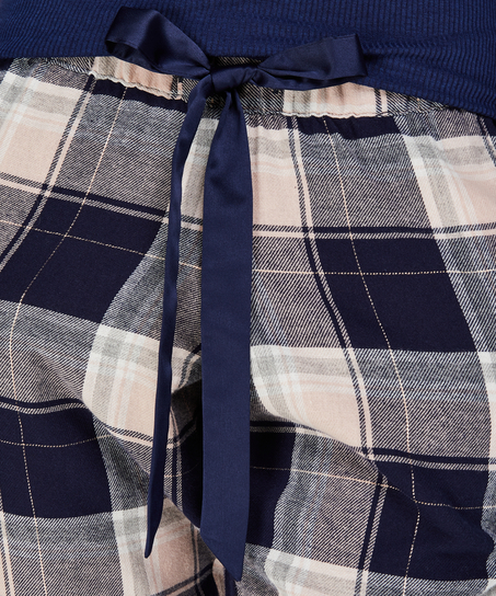 Pyjamasbyxa Check, Blå