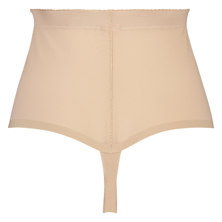 Skulpterade stringtrosa scallop med hög midja - Level 3, Beige