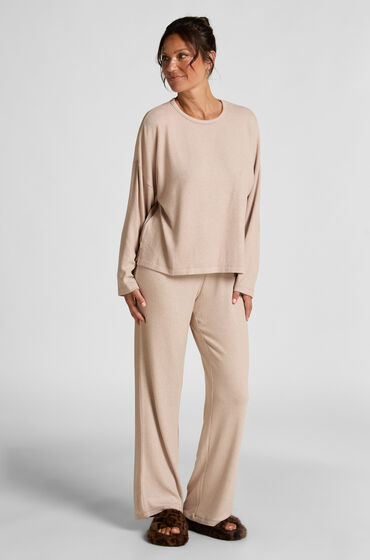 Hunkemöller Borstade jersey-byxor Beige