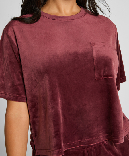 Top Velours Pocket, R&ouml;d