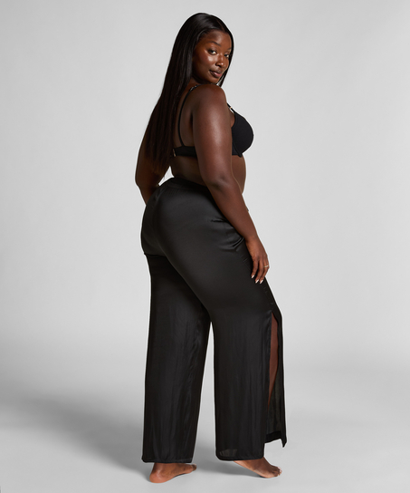 Strandbyxa i satin, Svart