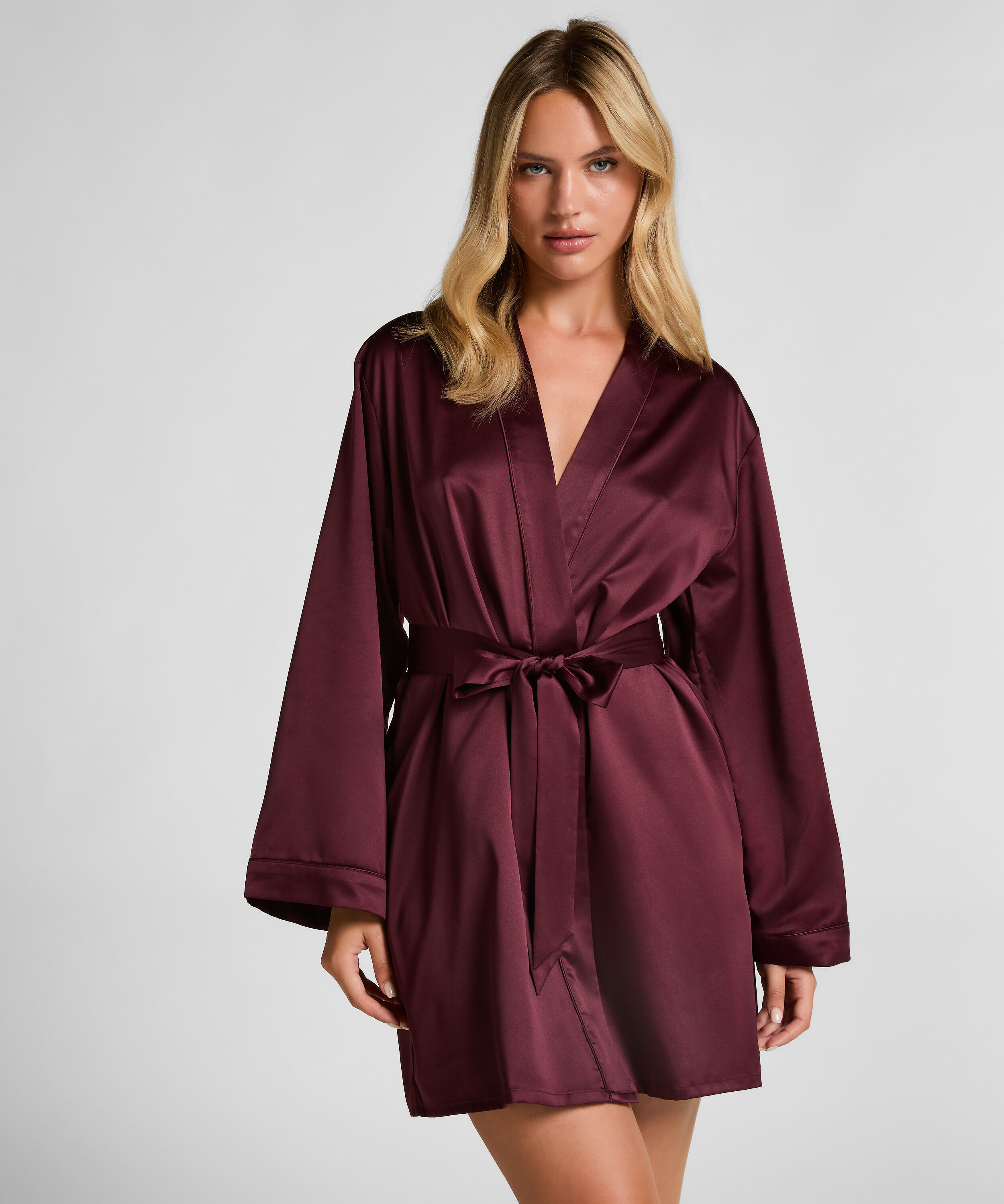 Kimono Satin, Röd